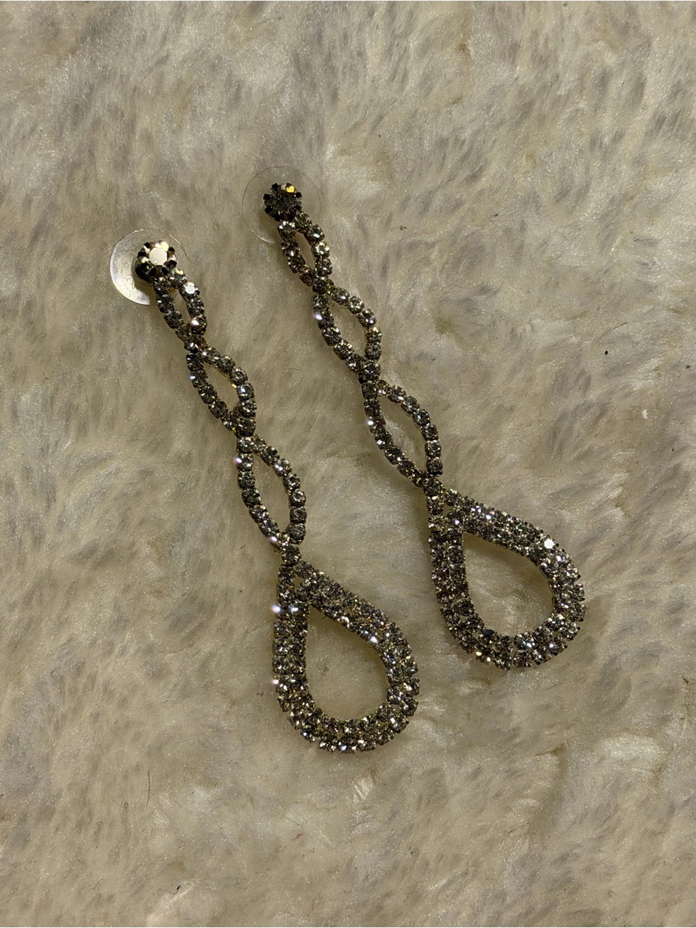 Charming Charlie Sparkling Teardrop Crystal Dangle Earrings